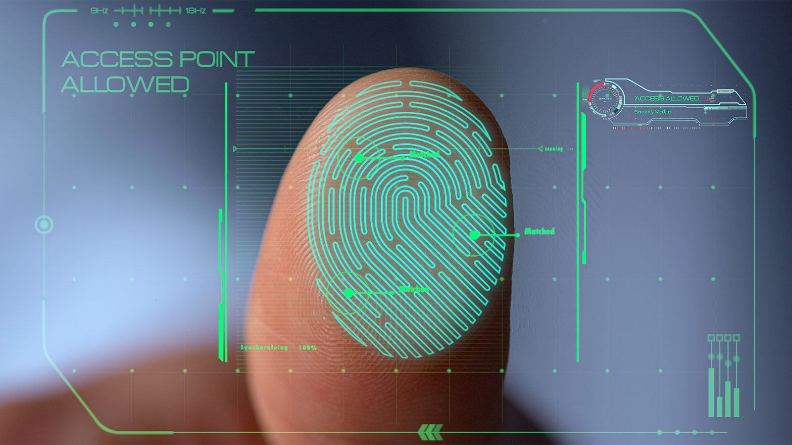 Leitura biométrica de impressão digital — autenticação segura em sistemas de gestão empresarial